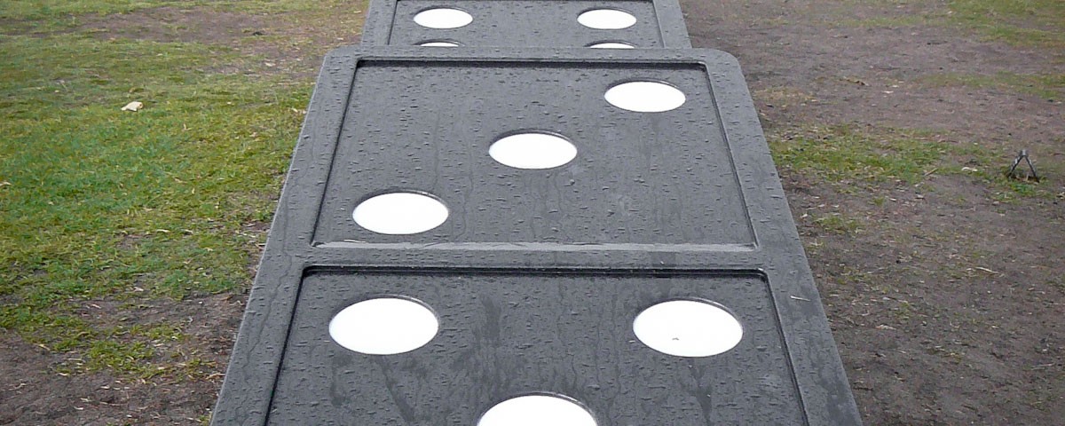 novelty sized dominoes for sculptures by the sea