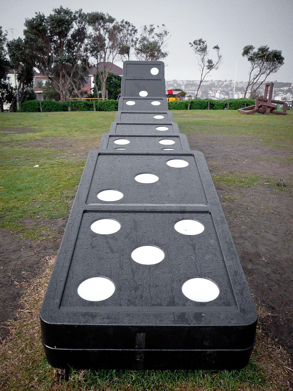 novelty sized dominoes for sculptures by the sea